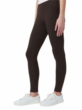 HUE Ultra Leggings With Wide Waistband in Brown Size Small